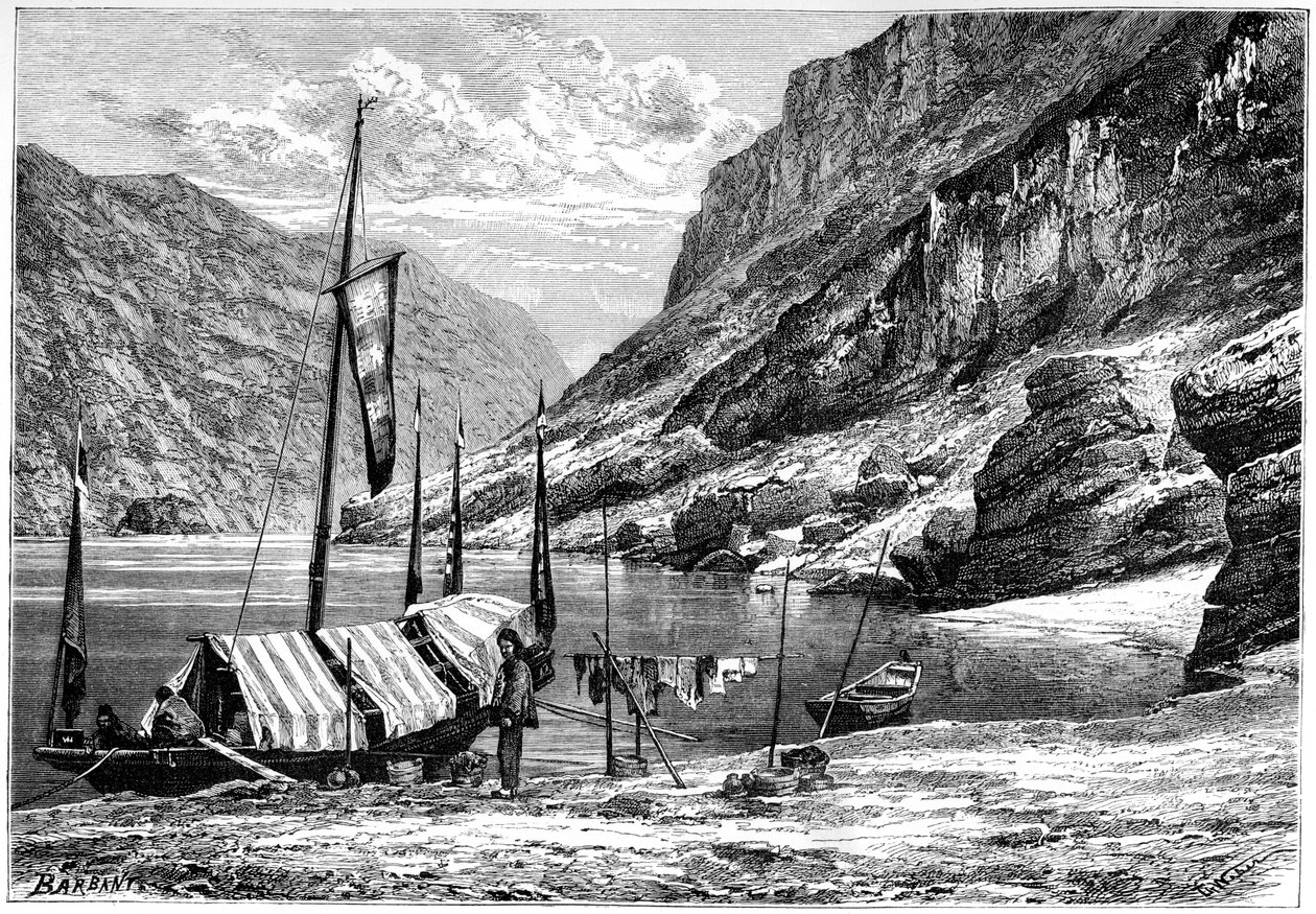 Yukarı Yangtse-Kiang, Çin, 1895. by Weber