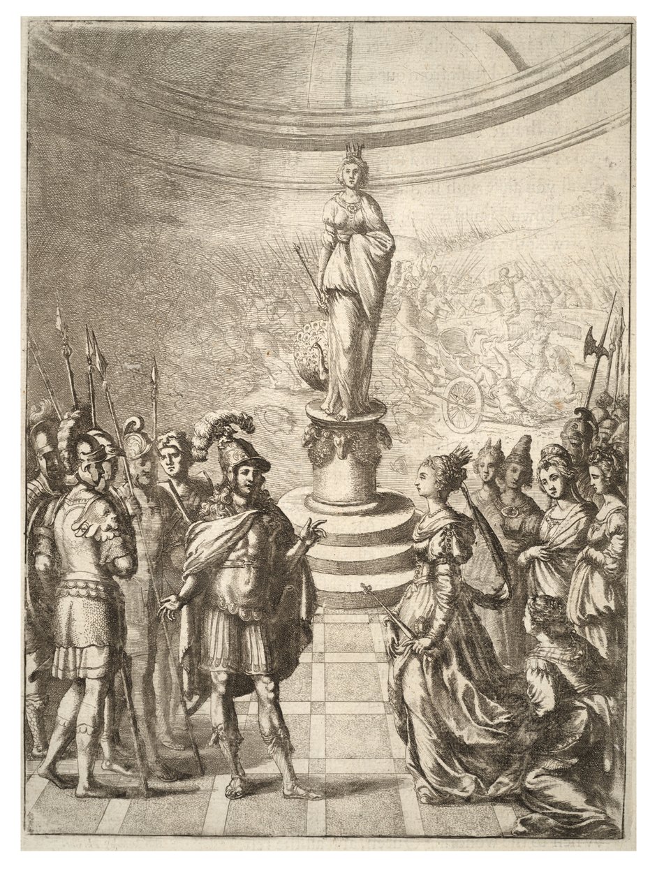 Dido ve Aeneas. Devlet 5 by Wenceslaus Hollar