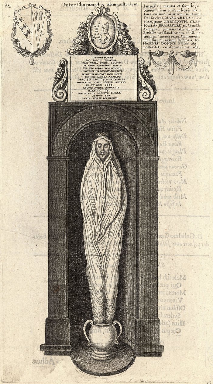 John Donne (monument) by Wenceslaus Hollar