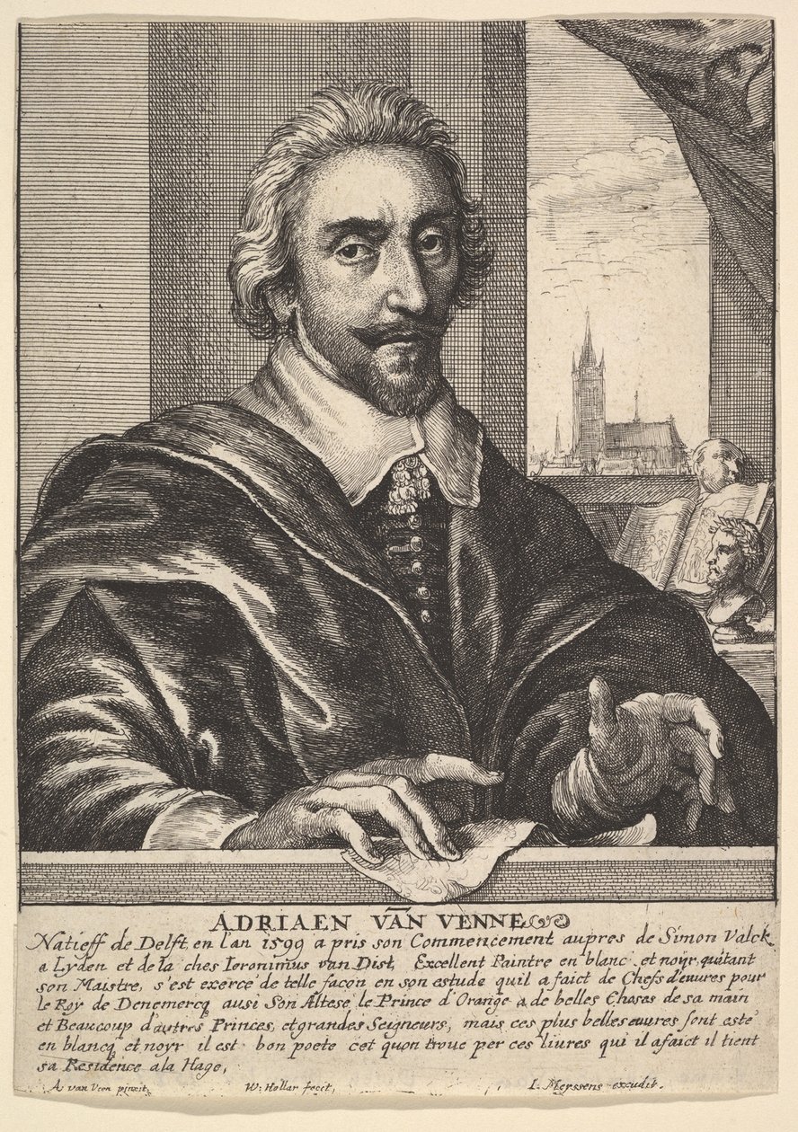 Adrian van de Venne, 1649. by Wenceslaus Hollar