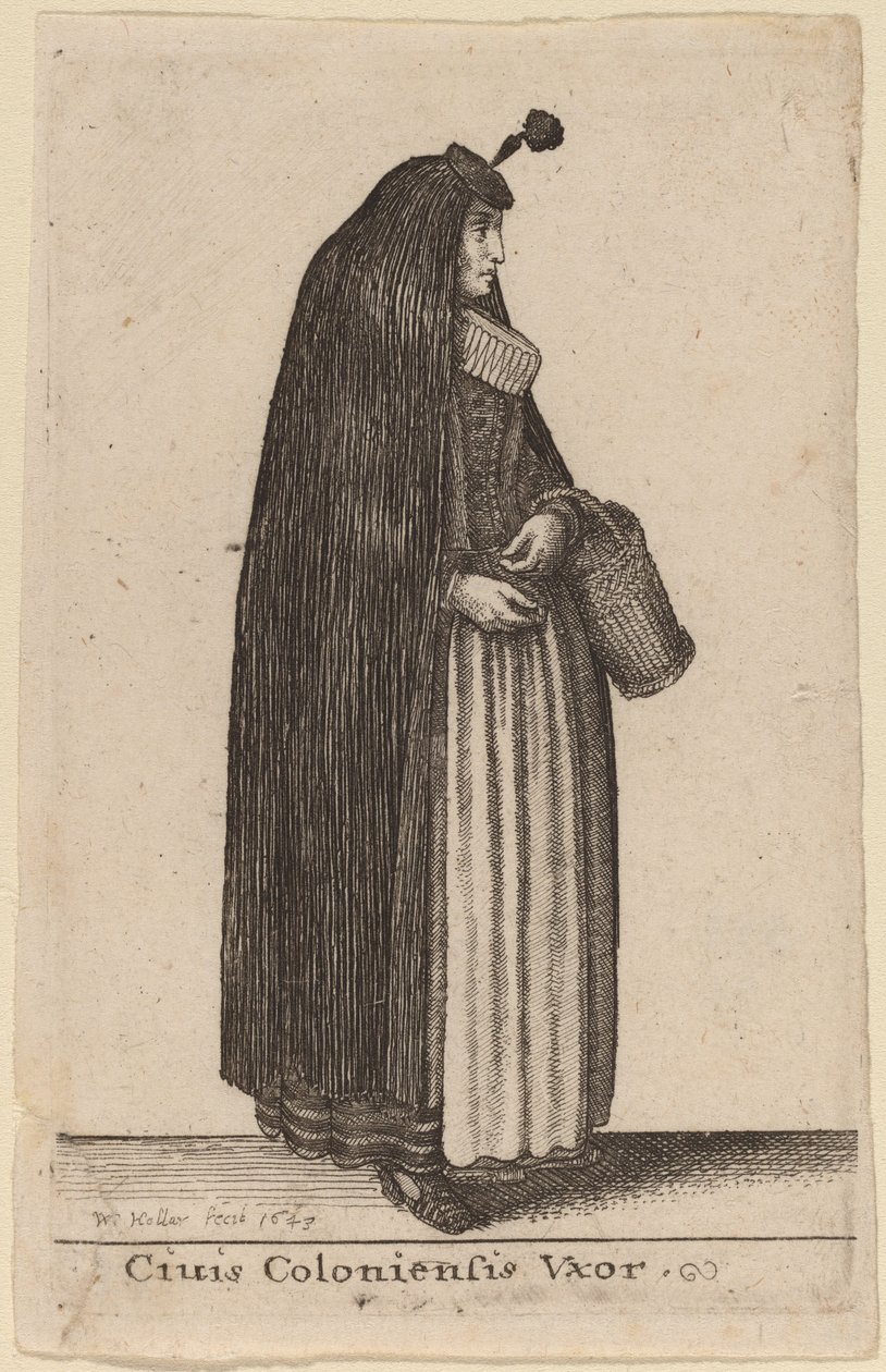 Kolonisiz Karısı Vatandaşı by Wenceslaus Hollar