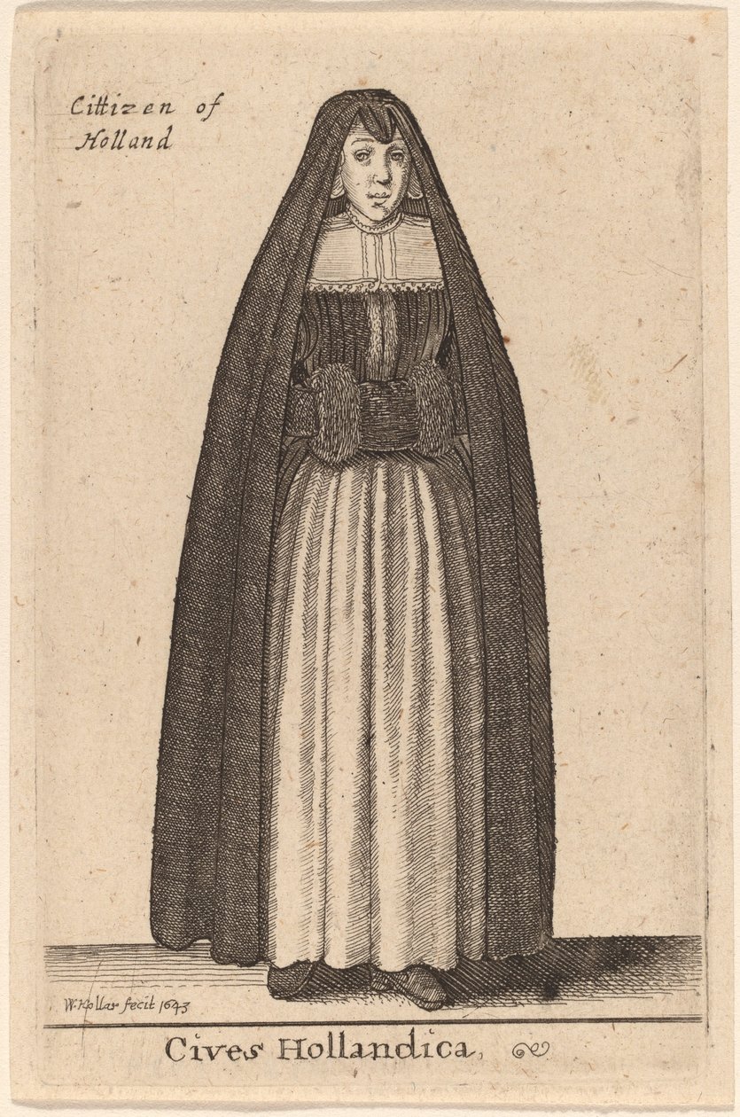 Hollanda vatandaşları by Wenceslaus Hollar