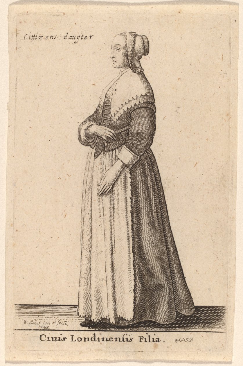 Londra Vatandaşının Kızı by Wenceslaus Hollar