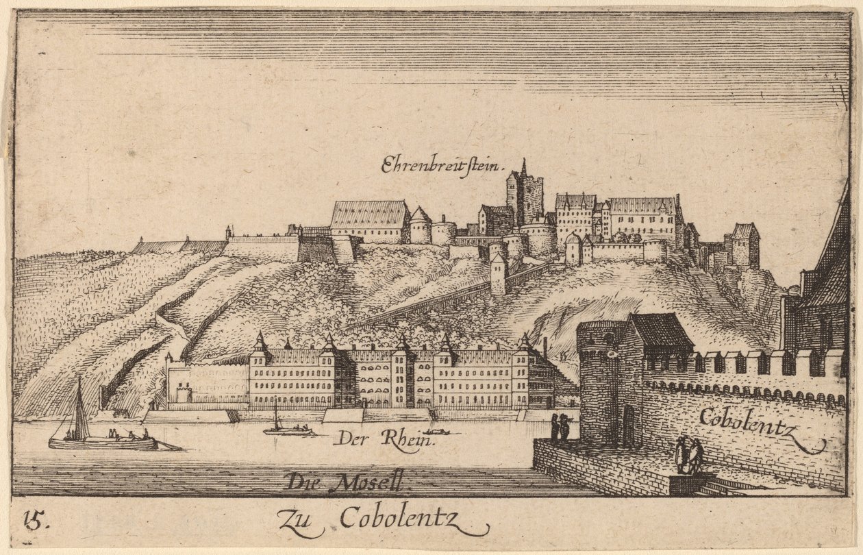 Koblentz by Wenceslaus Hollar