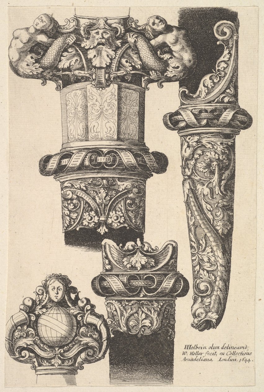 Hançerler ve kınlar, 1625-77. by Wenceslaus Hollar