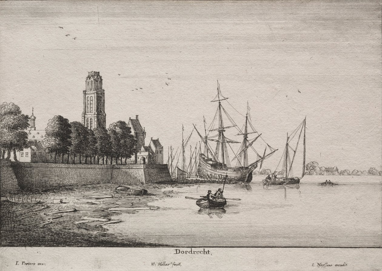 Dordrecht. by Wenceslaus Hollar