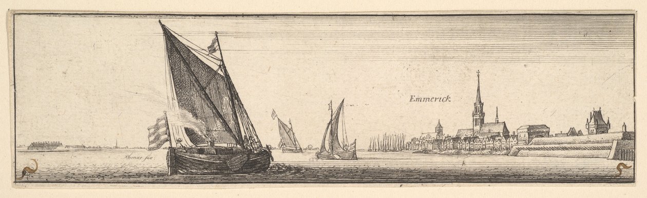 Emmerich, 1642-44. by Wenceslaus Hollar