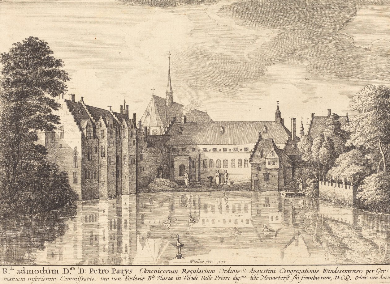 Groenendael Manastırı, 1647. by Wenceslaus Hollar