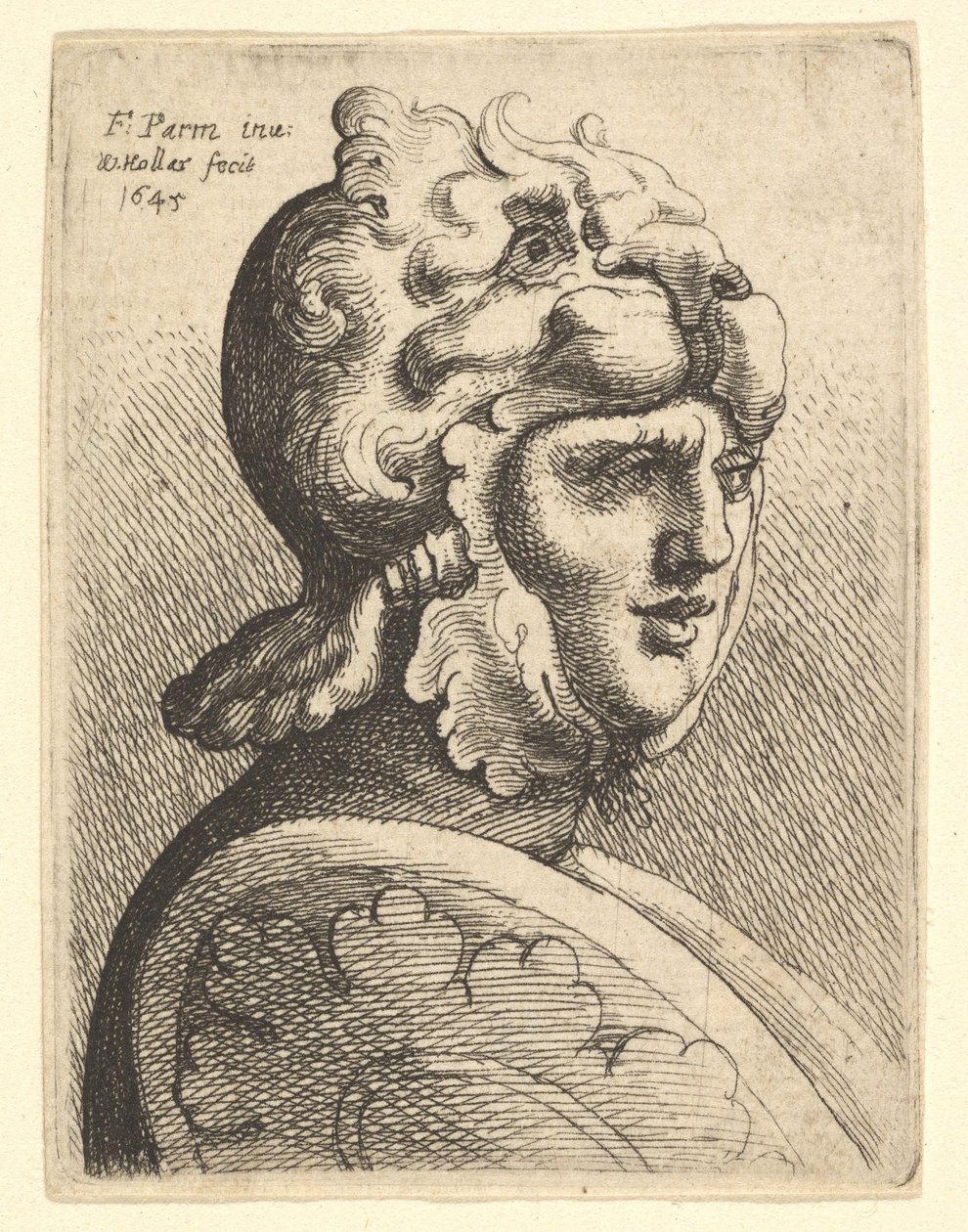 Miğferli Kafa, 1645. by Wenceslaus Hollar
