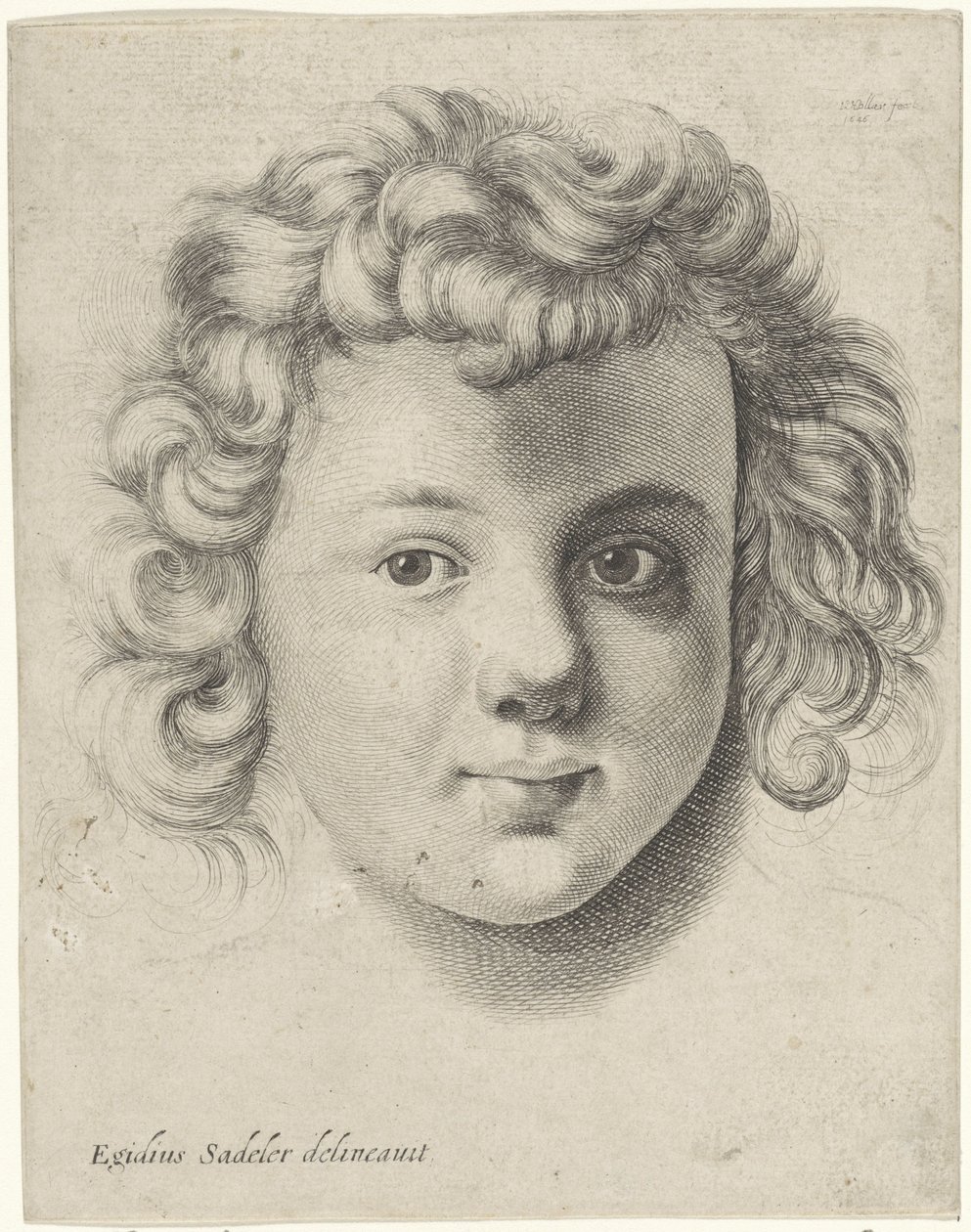 Bir çocuğun başı by Wenceslaus Hollar