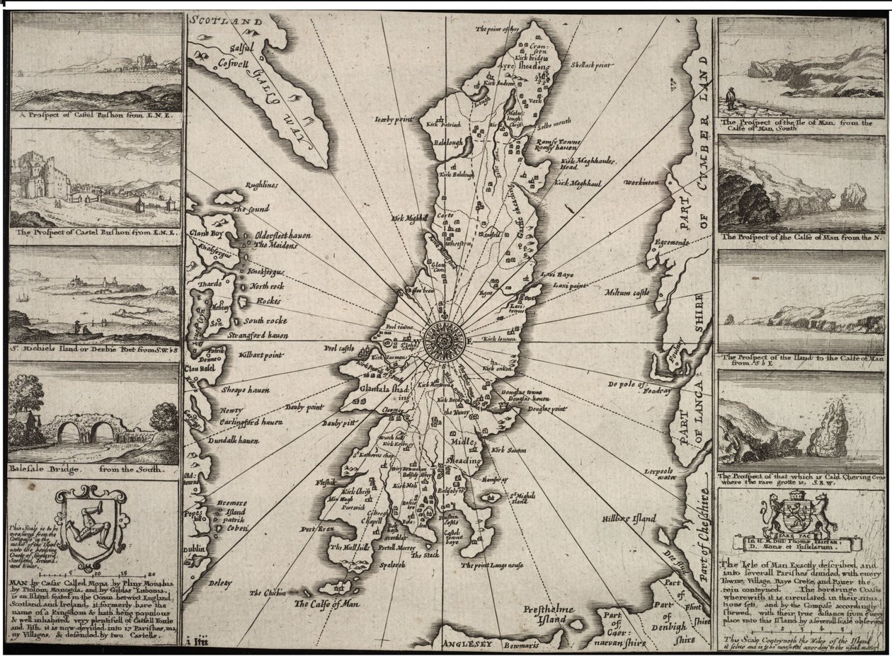 Man Adası by Wenceslaus Hollar