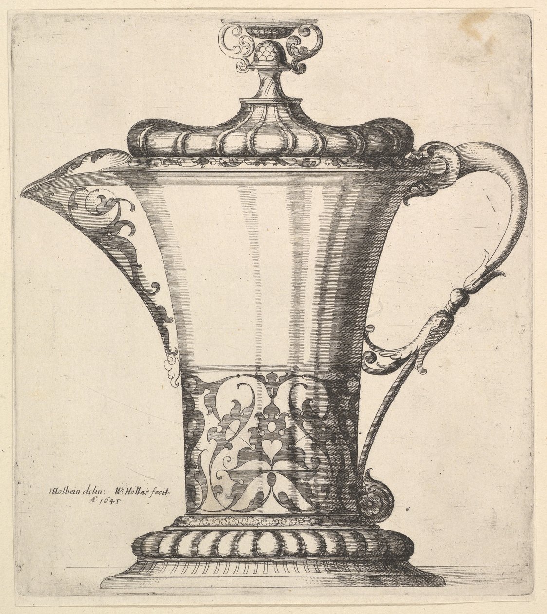 Geniş ağızlı sürahi, 1645. by Wenceslaus Hollar