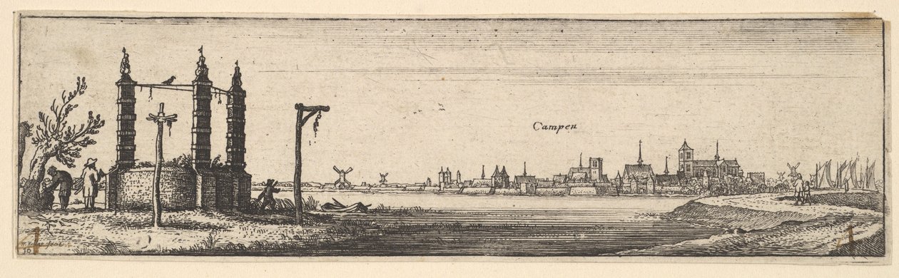 Kampen, 1642-44. by Wenceslaus Hollar