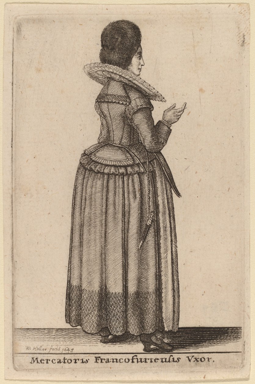 tüccarın karısı by Wenceslaus Hollar