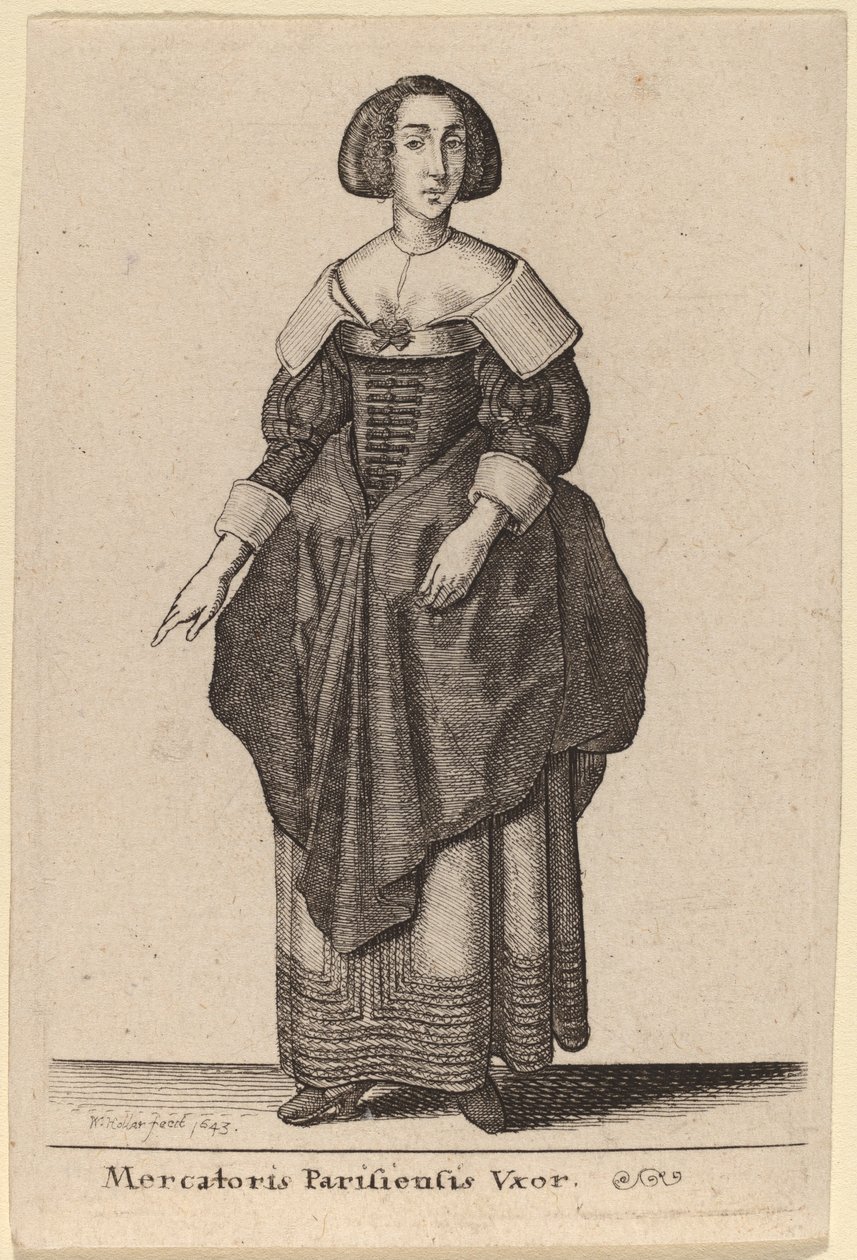 Parisli Tüccarın Karısı by Wenceslaus Hollar