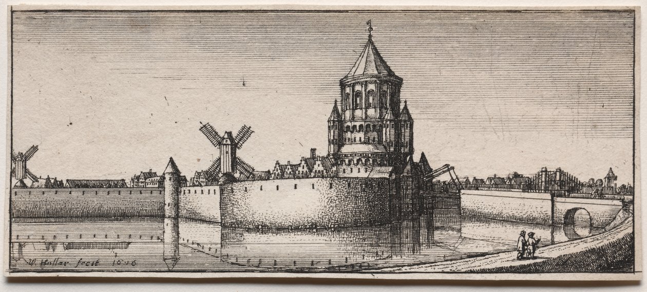 Moated Kent Kapısı, 1676. by Wenceslaus Hollar