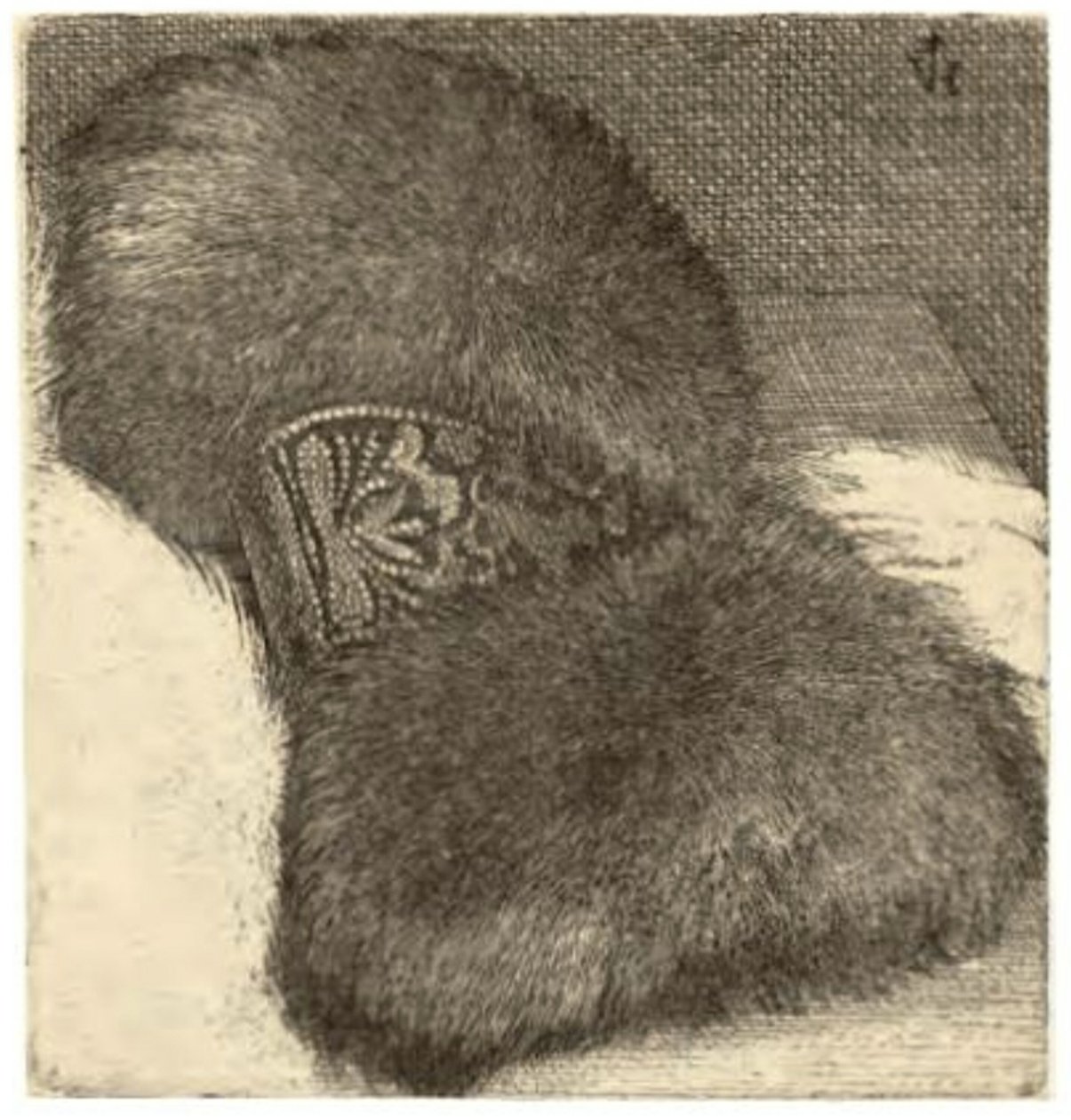 Brocade bantlı manşon by Wenceslaus Hollar