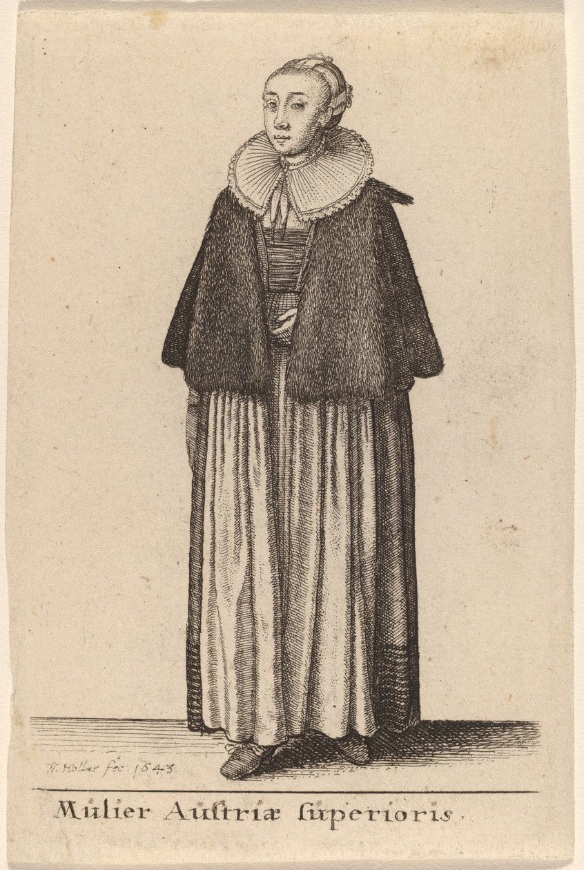 Avusturyalı kadın by Wenceslaus Hollar