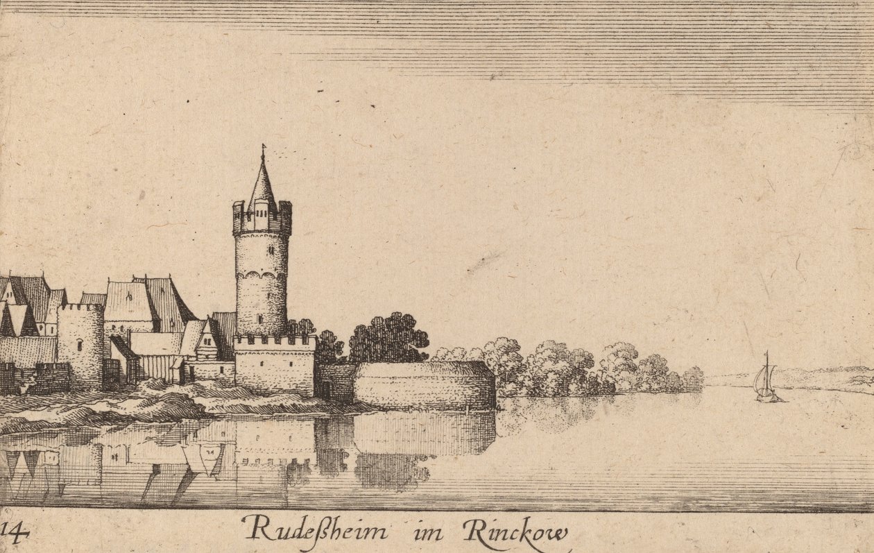 Rudesheim, 1635. by Wenceslaus Hollar