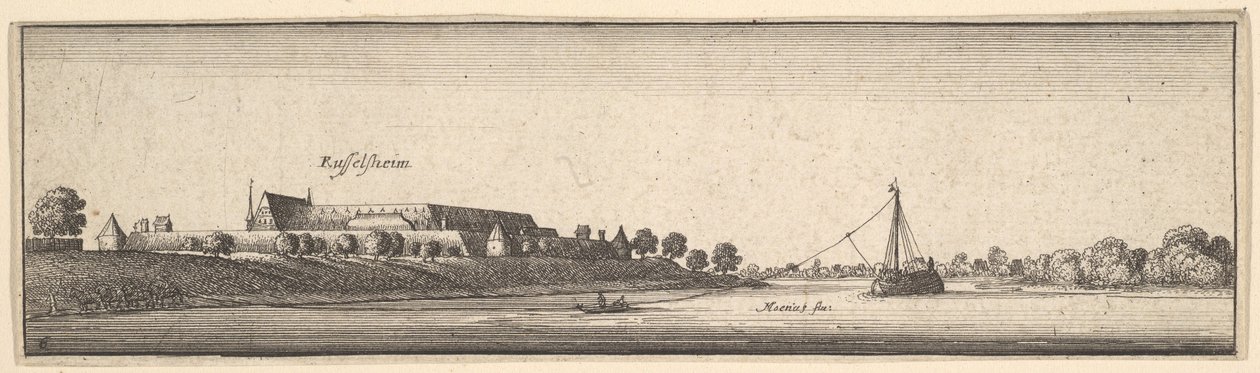 Rüsselsheim, 1642-44. by Wenceslaus Hollar