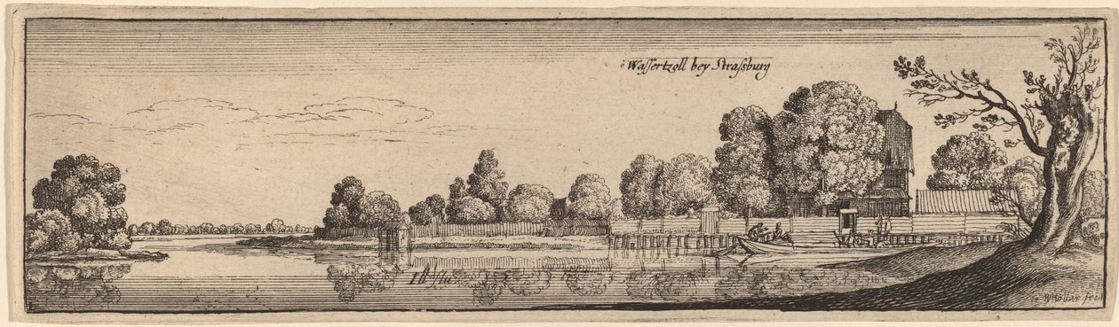 Strazburg: Bir Toll House, c. 1632. by Wenceslaus Hollar