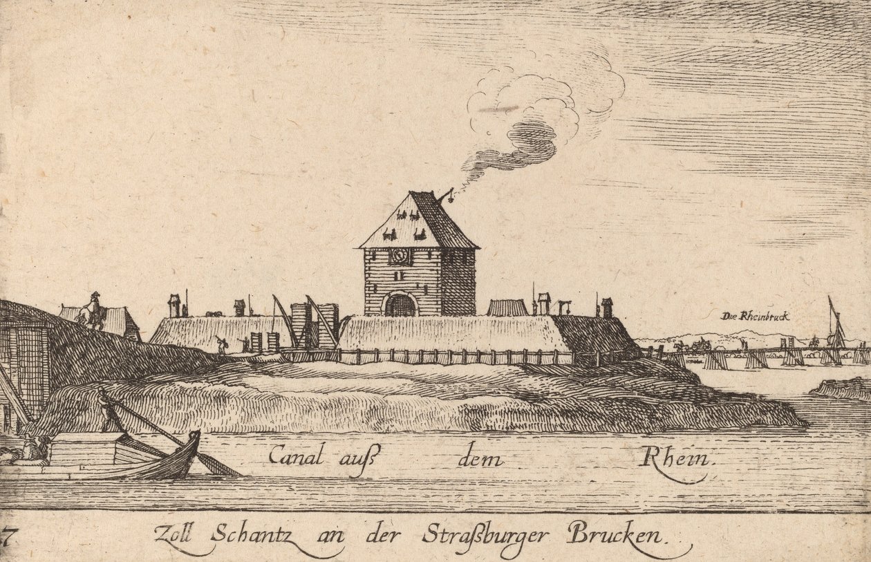 Strazburg: Toll House, 1635. by Wenceslaus Hollar