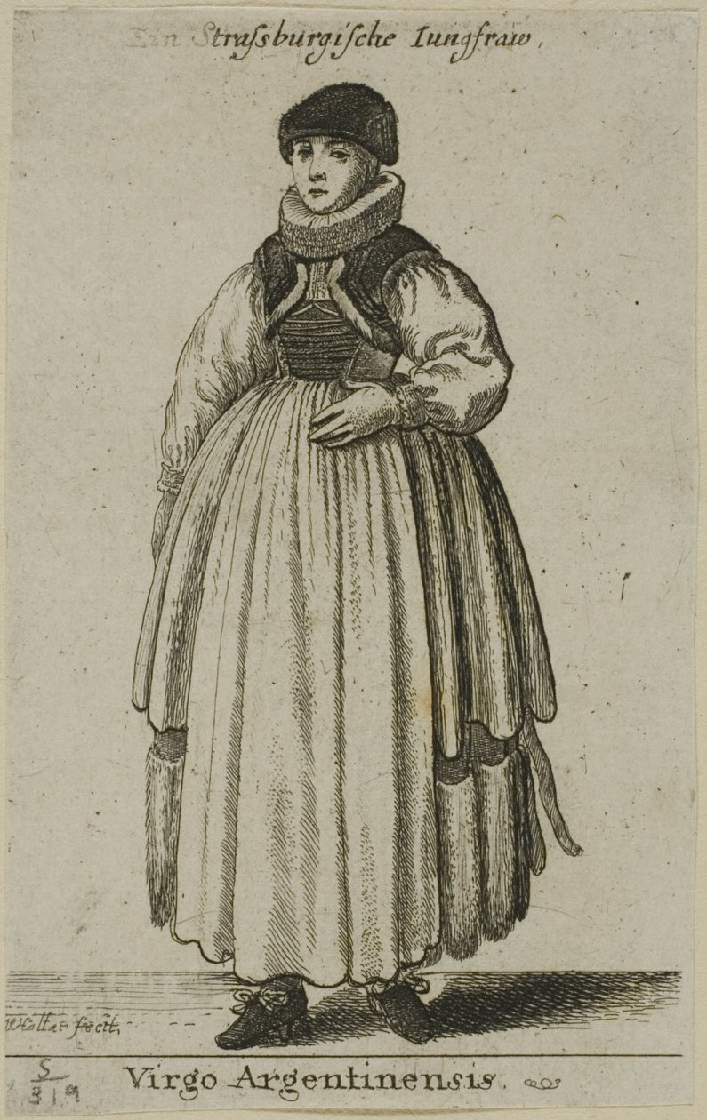 Strazburg Kadın by Wenceslaus Hollar