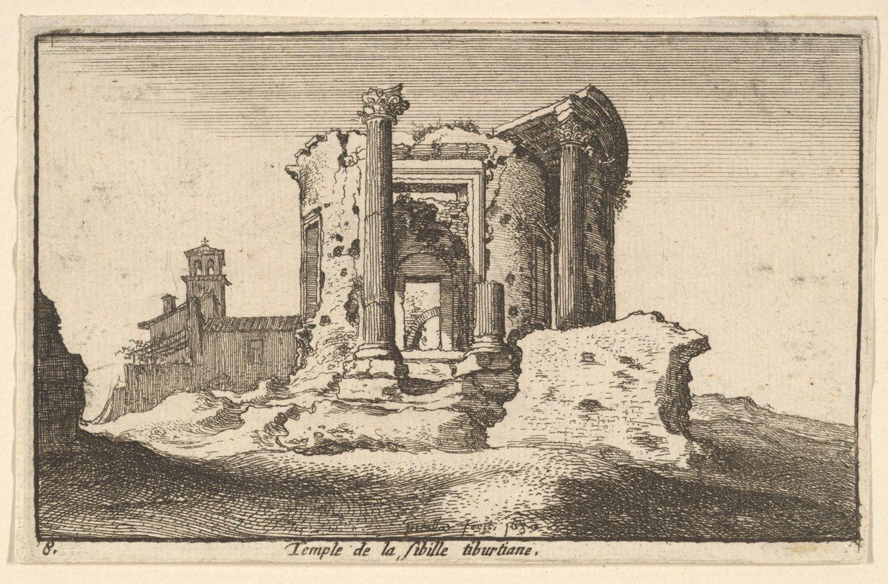 Tiburtine Sybil Tapınağı, 1650. by Wenceslaus Hollar