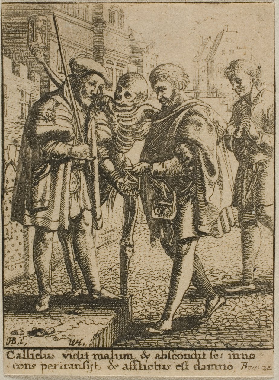 Avukat ve Ölüm by Wenceslaus Hollar