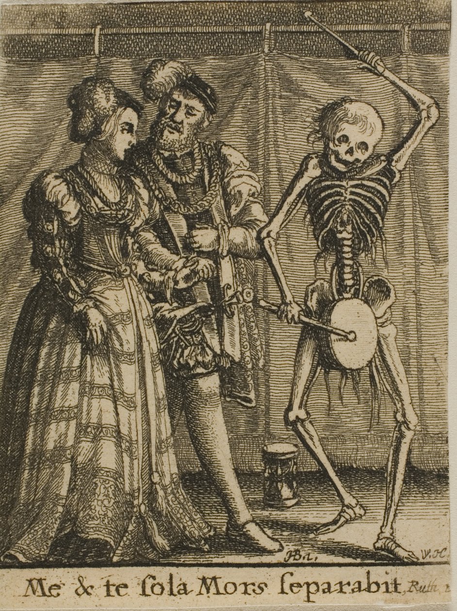 Gelin Çifti ve Ölüm by Wenceslaus Hollar