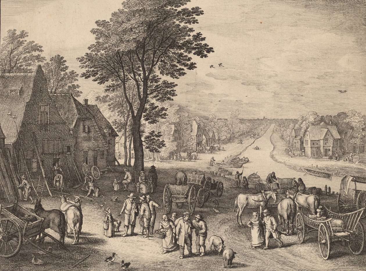 Kanal, 1650. by Wenceslaus Hollar