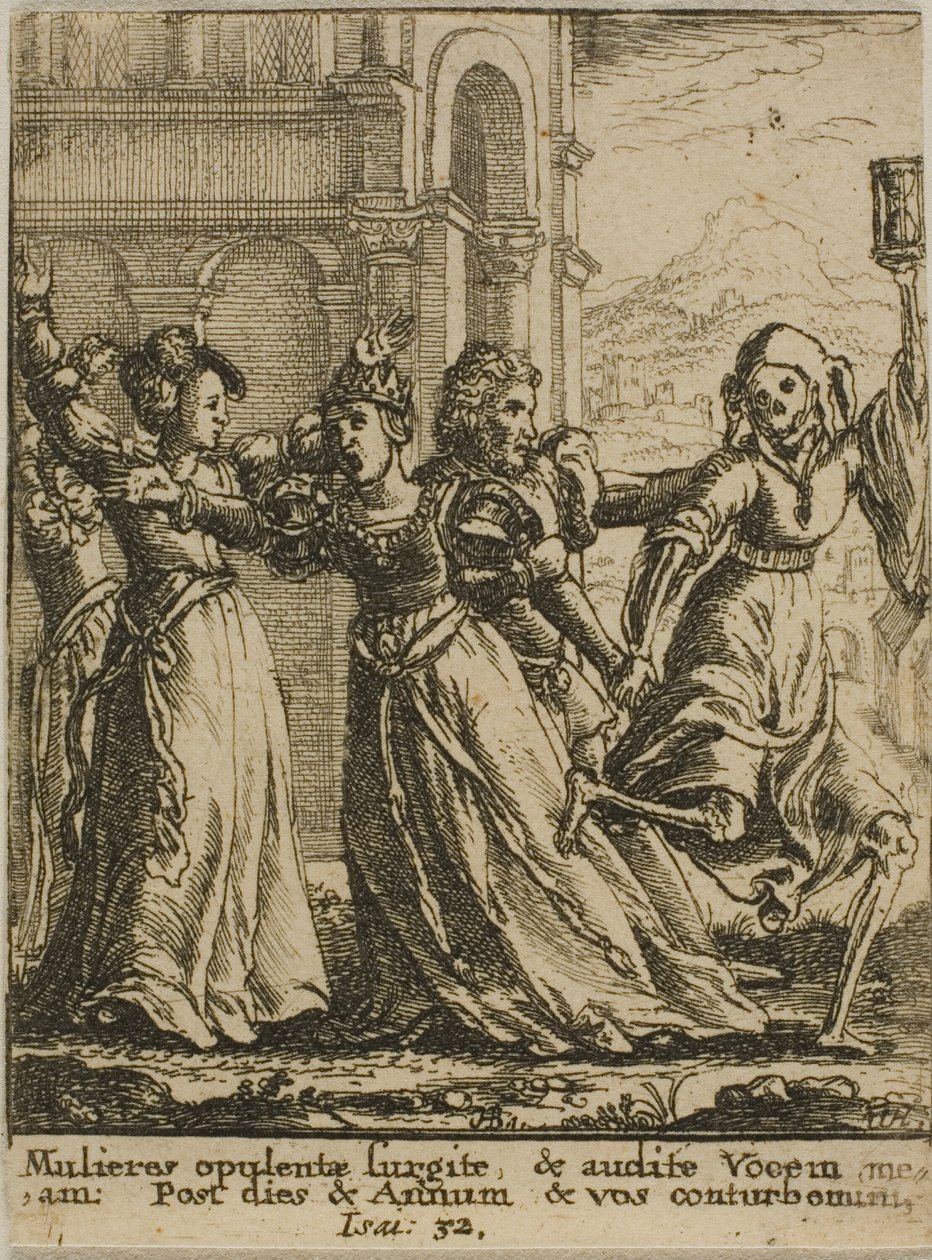 Kraliçe ve Ölüm by Wenceslaus Hollar