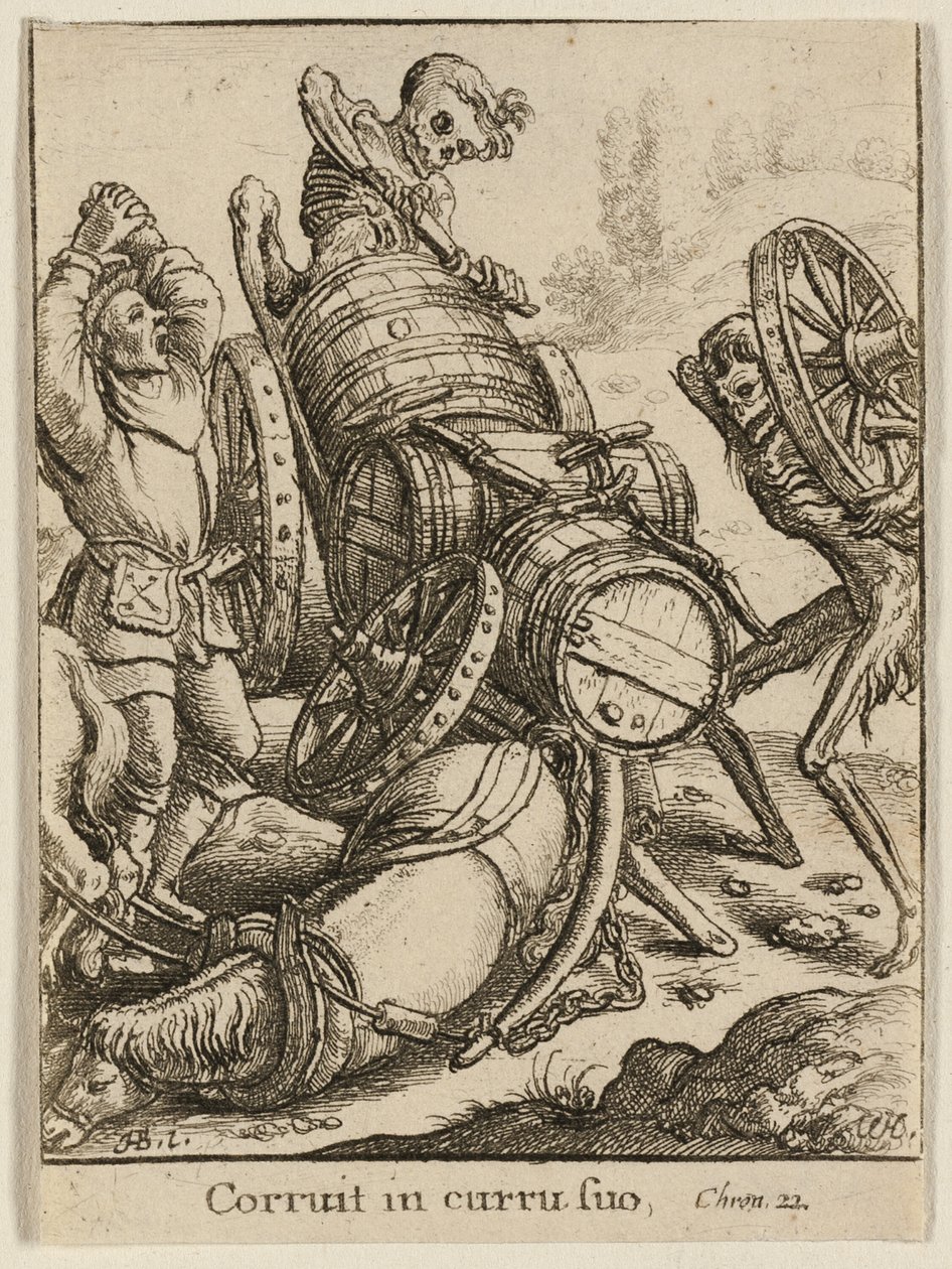 Arabacı ve Ölüm by Wenceslaus Hollar