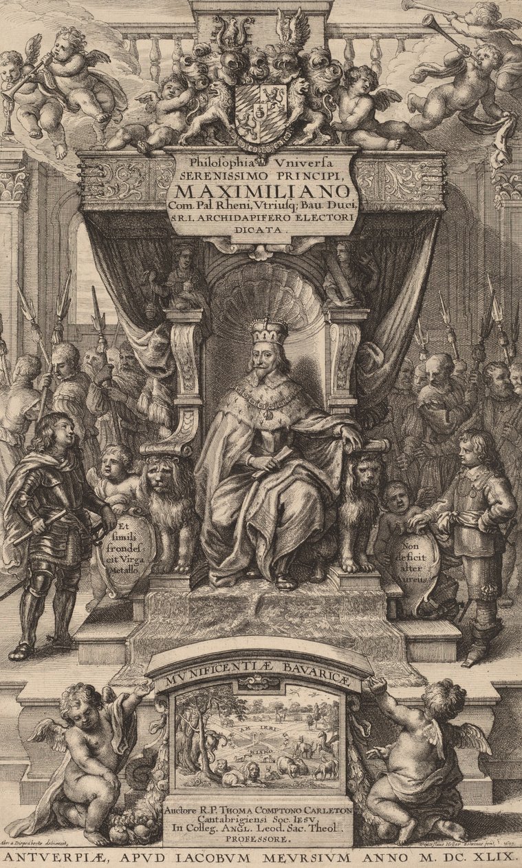 Üniversite Felsefesi Başlık Sayfası, 1649 by Wenceslaus Hollar