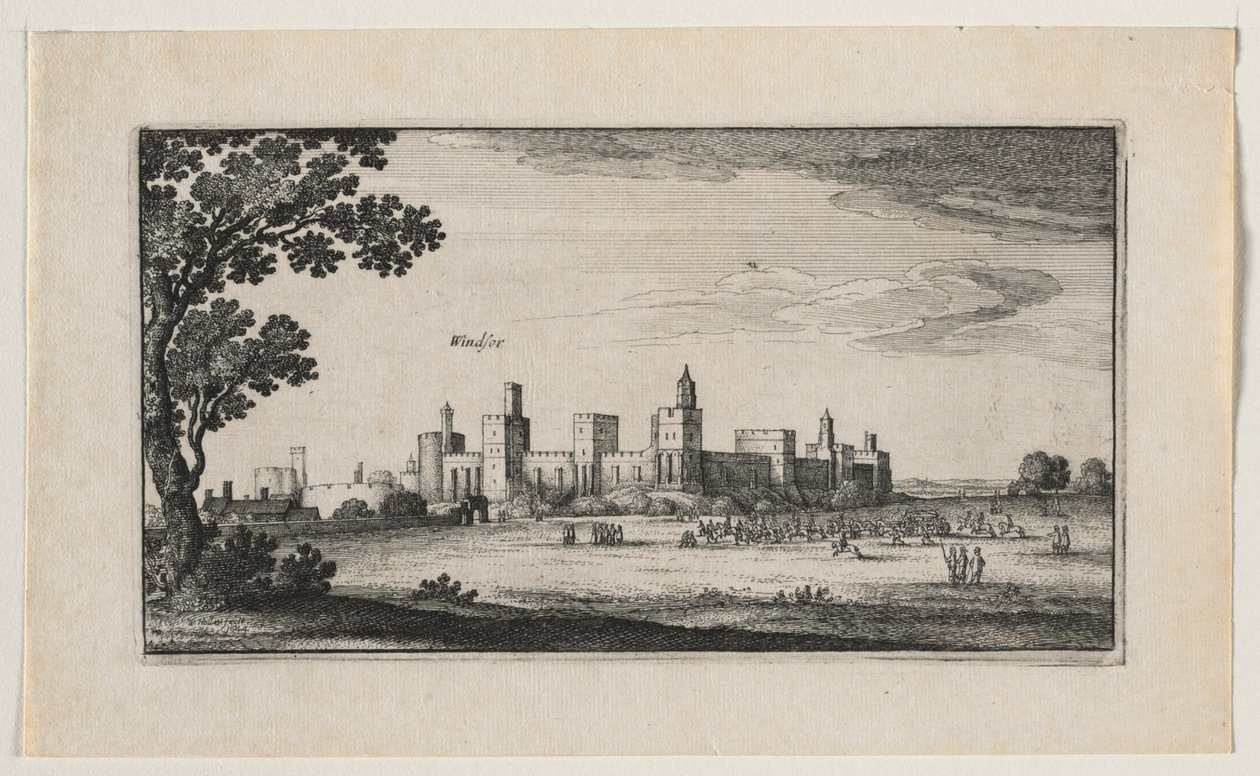 Güneydoğudan Windsor Kalesi by Wenceslaus Hollar