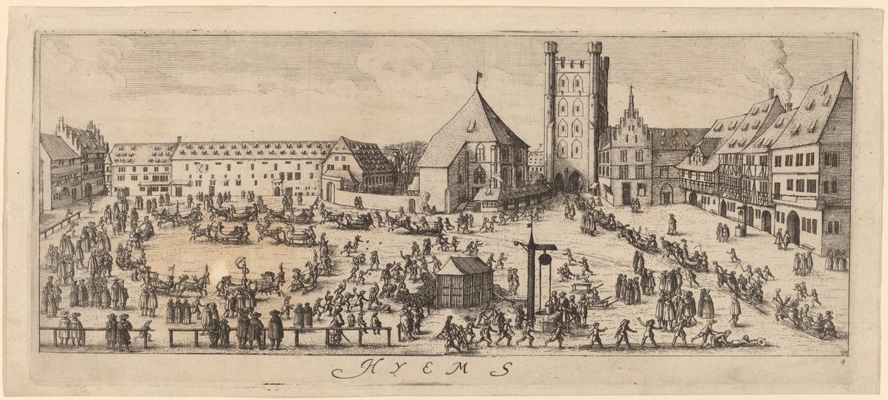 Kış: Geçit Töreni Alanı by Wenceslaus Hollar