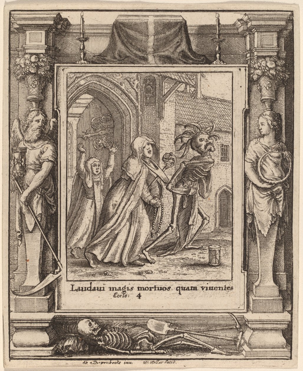başrahibe by Wenceslaus Hollar after Hans Holbein the Younger after Abraham van Diepenbeeck