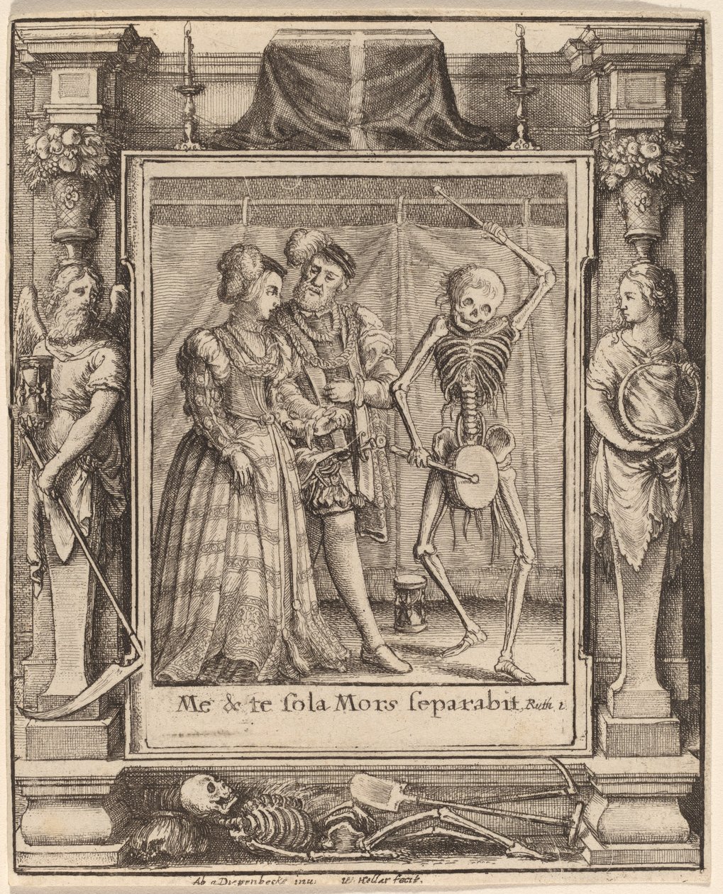 gelin çifti by Wenceslaus Hollar after Hans Holbein the Younger after Abraham van Diepenbeeck