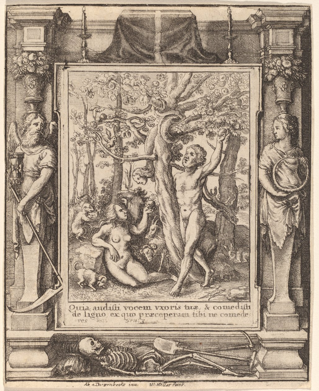 Cennet Bahçesi by Wenceslaus Hollar after Hans Holbein the Younger after Abraham van Diepenbeeck