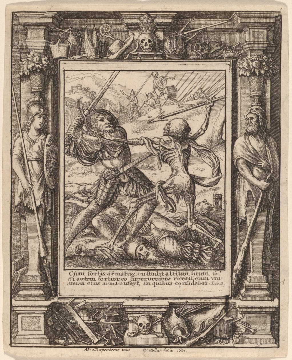 Şövalye by Wenceslaus Hollar after Hans Holbein the Younger after Abraham van Diepenbeeck