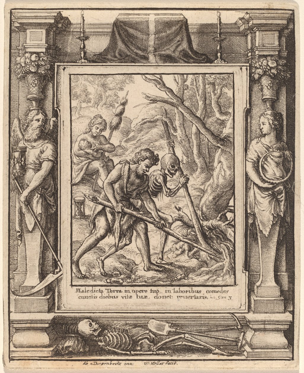 Adam Delved zaman by Wenceslaus Hollar after Hans Holbein the Younger after Abraham van Diepenbeeck