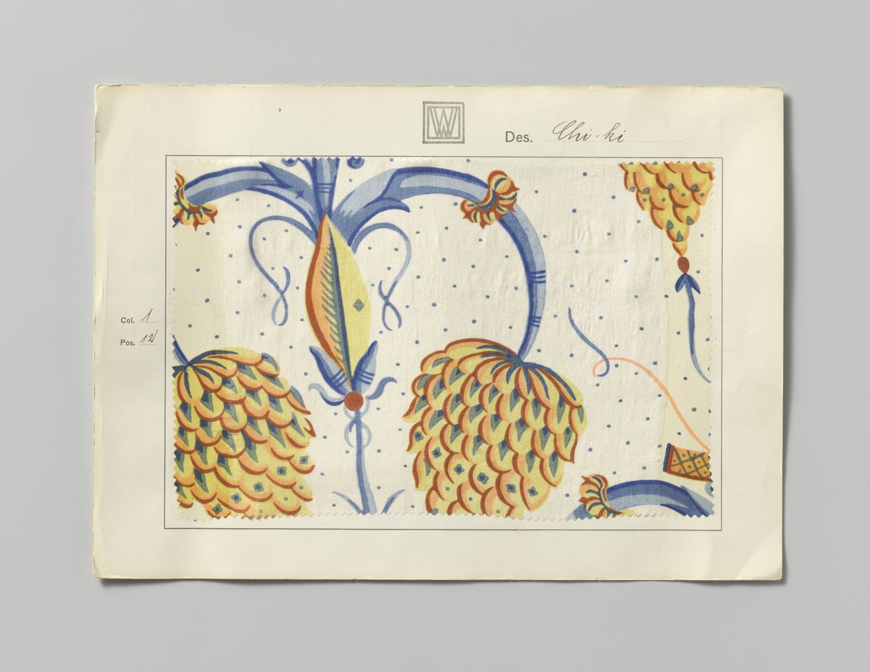 Baskılı tarafı çelik, tasarım Chi-ki by Wiener Werkstätte