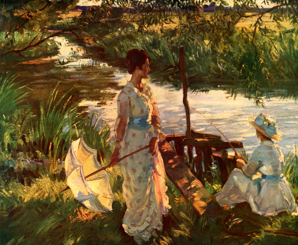 Balık Tutma, Kitap Tabağı by Wilfred Gabriel de Glehn