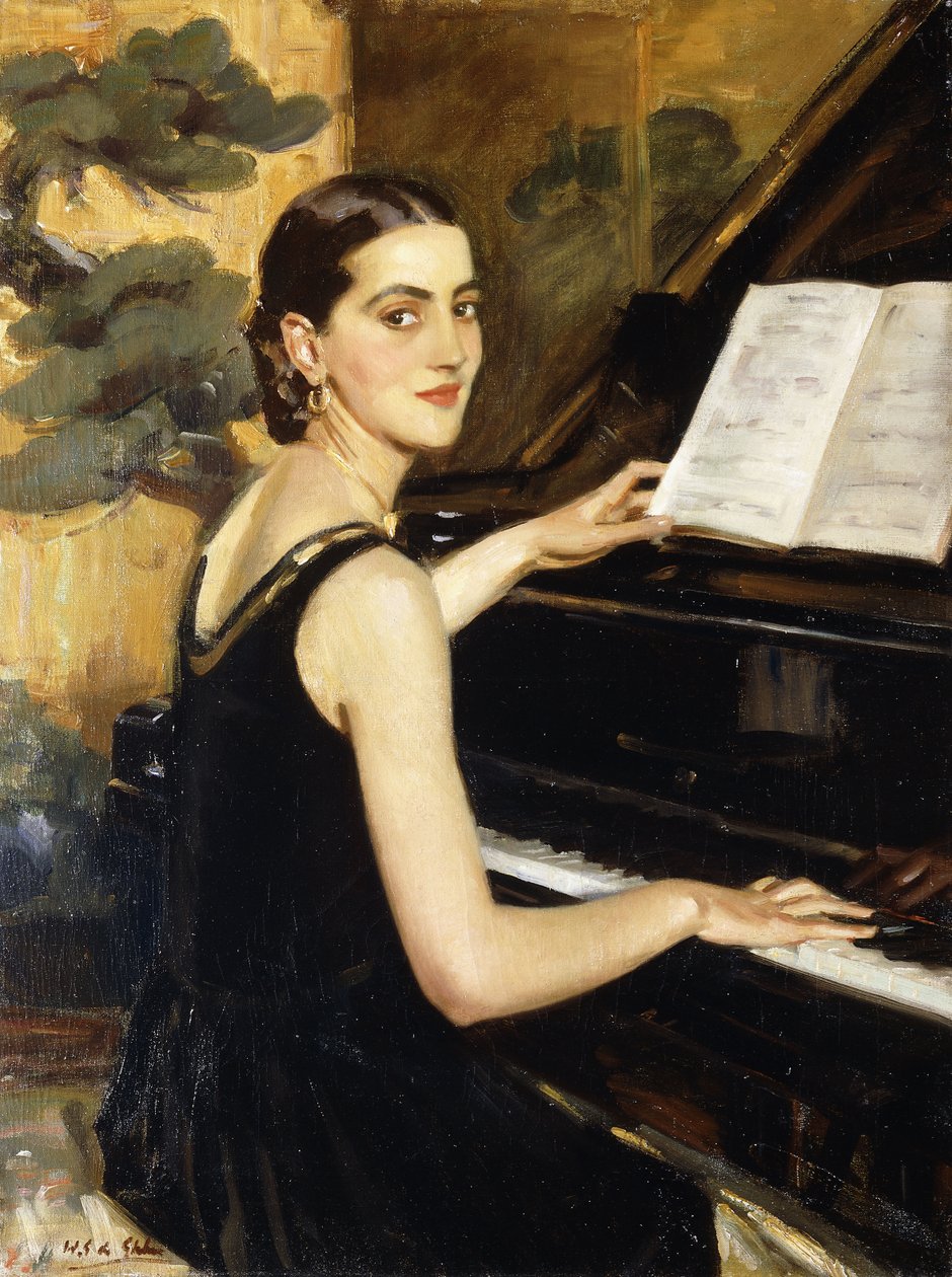 Piyanist by Wilfred Gabriel de Glehn