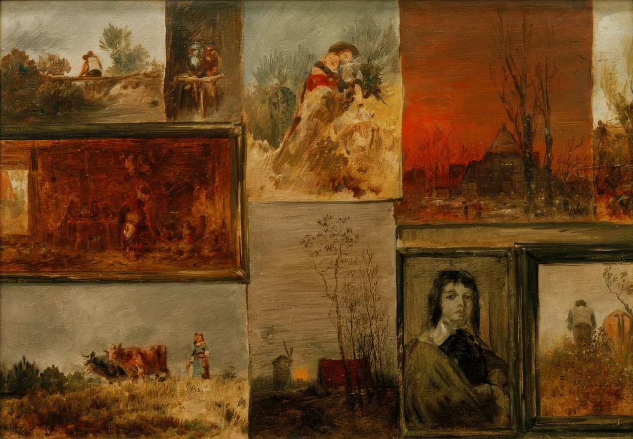 9 çalışma ile toplu resim by Wilhelm Busch