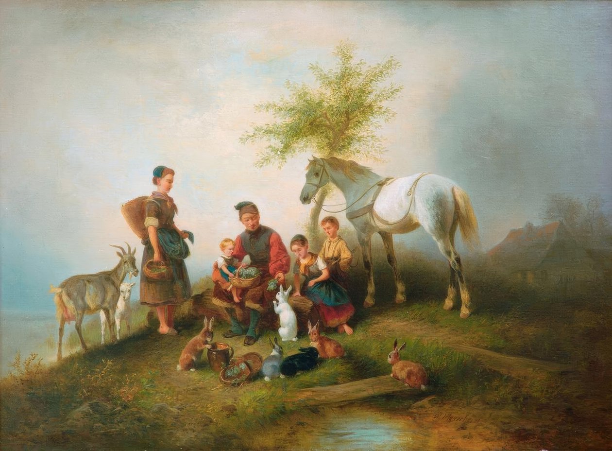 Besleme zamanı by Wilhelm Alexander Meyerheim
