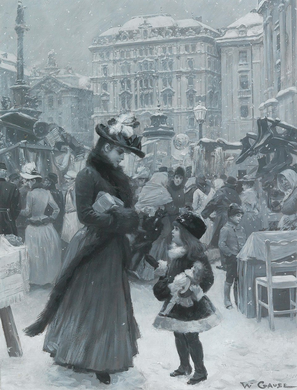 Noel Fuarı Am Hof, 1901. by Wilhelm Gause