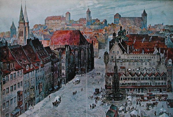 Hauptmarkt, Nürnberg by Wilhelm Georg (after) Ritter