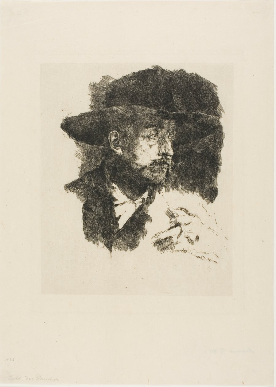 sigara içen by Wilhelm Maria Hubertus Leibl