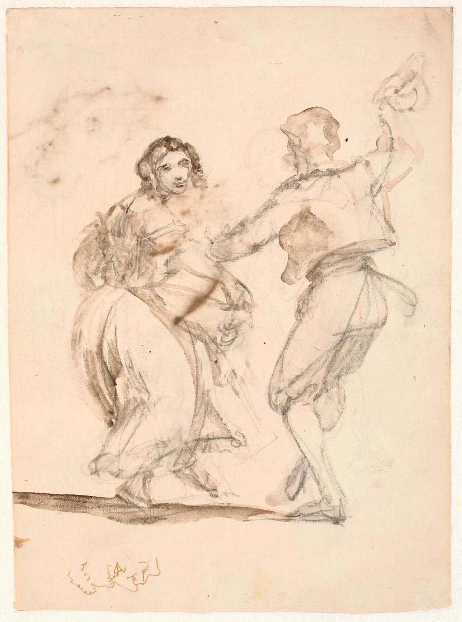 İtalyan çift dans by Wilhelm Marstrand